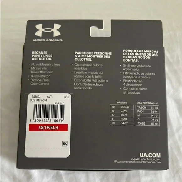 NIB W’s Under Armour Pure Stretch No Show Thong 3PC Set Sz XS - Picture 2 of 4